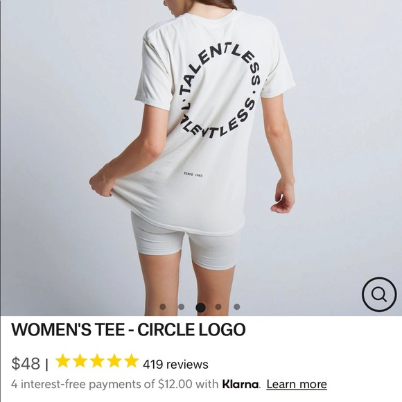 Talentless circle logo tee - small- worn once - Picture 3 of 3